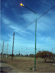 Columna 9 metros simple con brazo 2 metros
